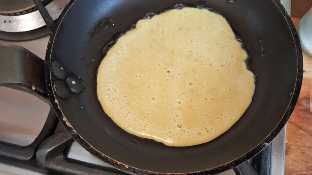 Making the pancake