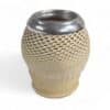 raw knitted leather gourd for yerba mate