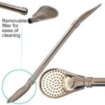 economy stainless steel bombilla with removable filter