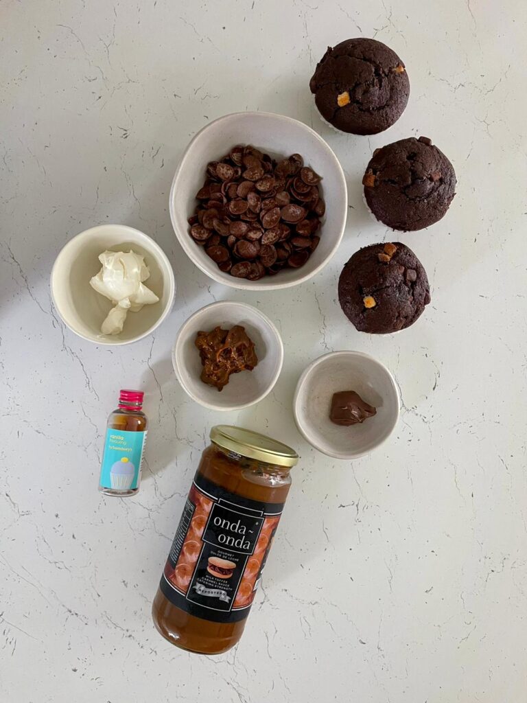 Christmas pine cone truffles with dulce de leche.