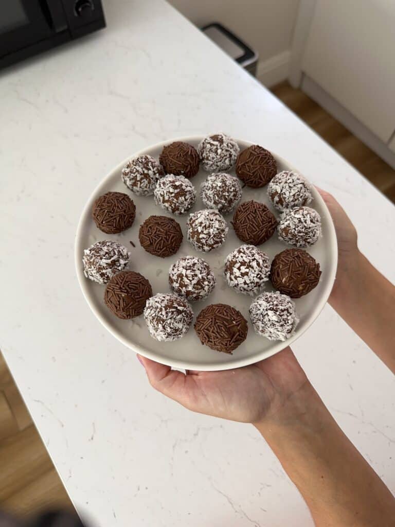 Dulce de leche chocolate truffles.