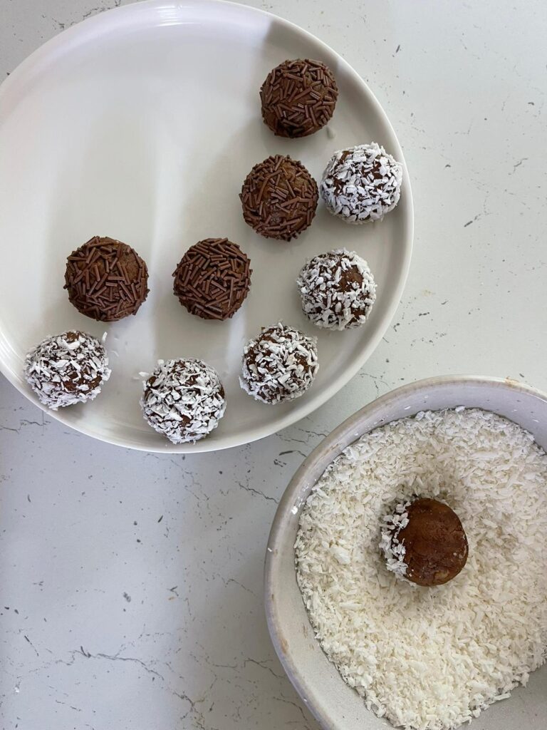 Dulce de leche chocolate truffles.