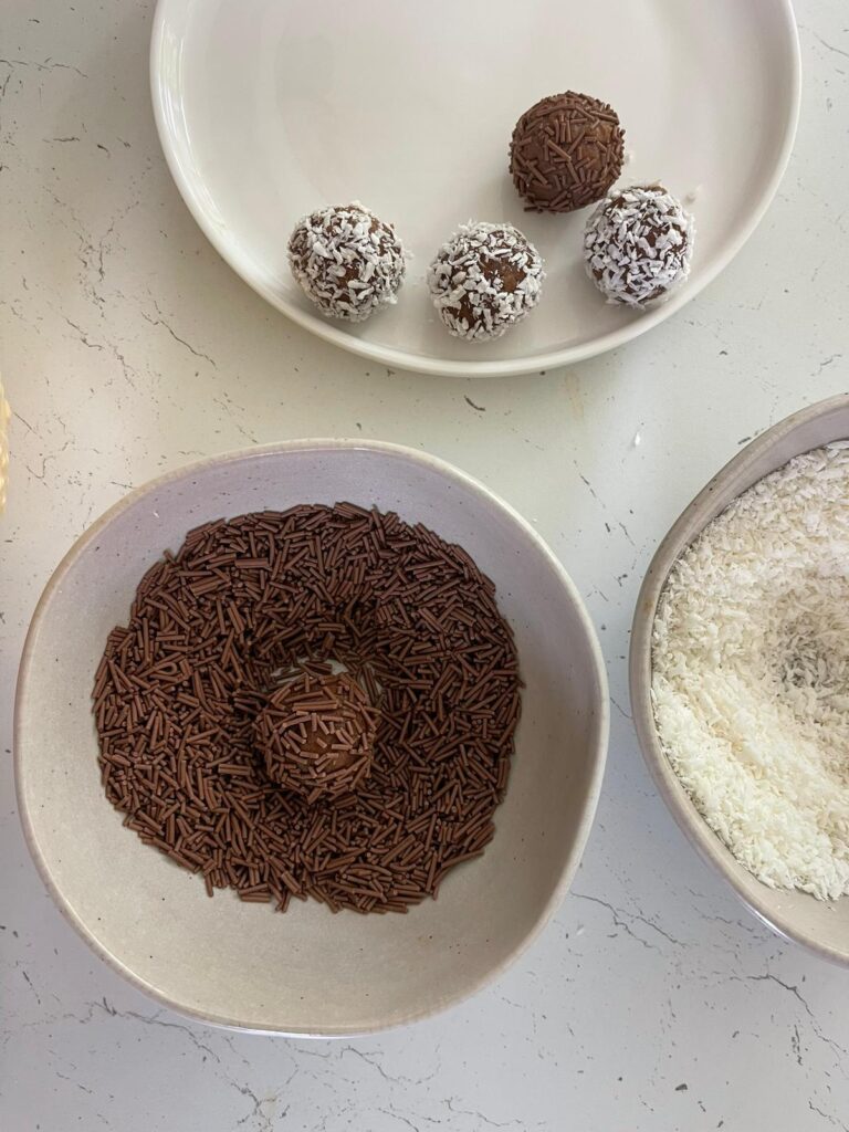 Dulce de leche chocolate truffles.