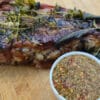 chimichurri with BBQ beef and herbs