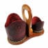 Wooden 'Matera' with Leather Carry Holders