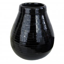 Large Ceramic Mate Natural Shape Black