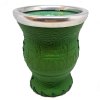 Playadito Mate Cup Leather Bound in Glass - Green