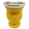 Playadito Mate Cup Leather Bound in Glass - Yellow