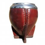 leather bound natural gourd
