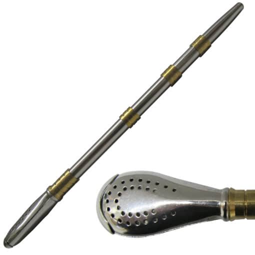 stainless steel bombilla for yerba mate with removable filter