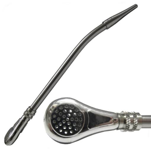 stainless steel bombilla with removable filter for yerba mate