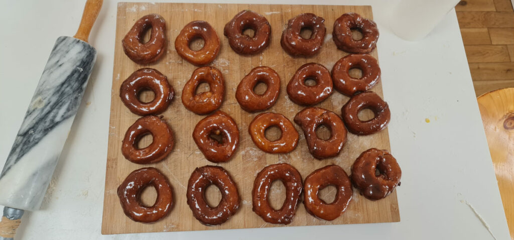 dulce de leche glazed donuts finished 2