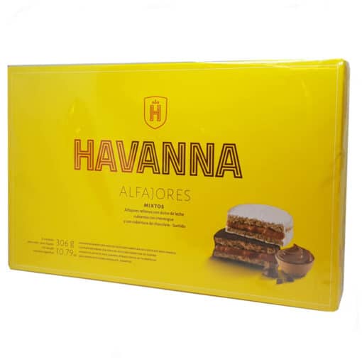 Havanna Alfajores box of 6 mixed cookie sandwiches with dulce de leche