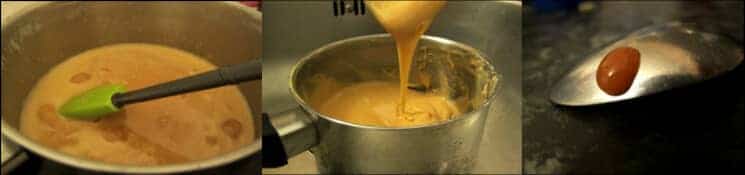 homemade dulce de leche in progress