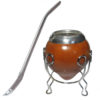 uruguayan mate gourd and bombilla yerba mate set