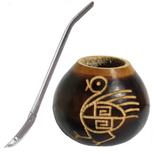 natural mate gourd with engravings