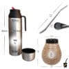 ceramic mate with flask and bombilla kit