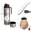 Ceramic Yerba Mate Starter Set Prism Mate Cup, Bombilla and Flask