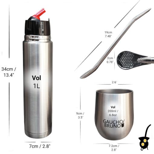 stainless steel accessory kit for yerba mate