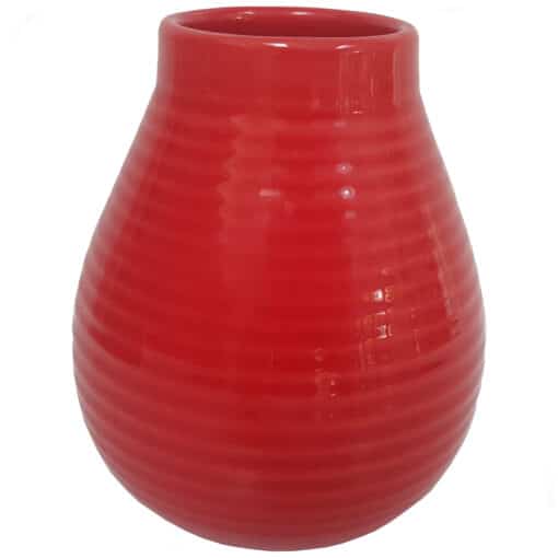 Large ceramic mate cup - red