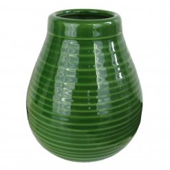 Large Ceramic Mate Natural Shape Green