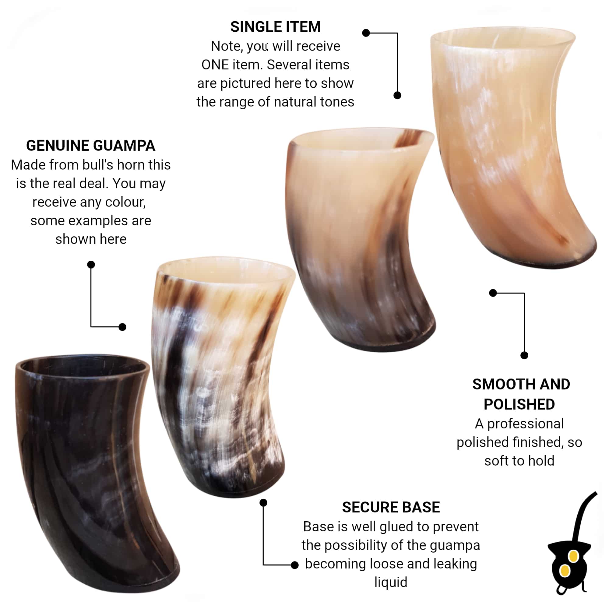 Gaucho Bruno Bull's Horn Mate Cup – Perfect For Yerba Mate & Terere Lovers