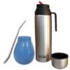 Yerba Mate Ceramic Starter Set with Flask Bombilla and Large Mate Cup