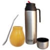 Yerba Mate Ceramic Starter Set with Flask Bombilla and Large Mate Cup