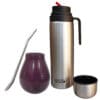 Yerba Mate Ceramic Starter Set with Flask Bombilla and Large Mate Cup