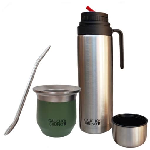 thermal yerba mate starter set with flask mate and bombilla