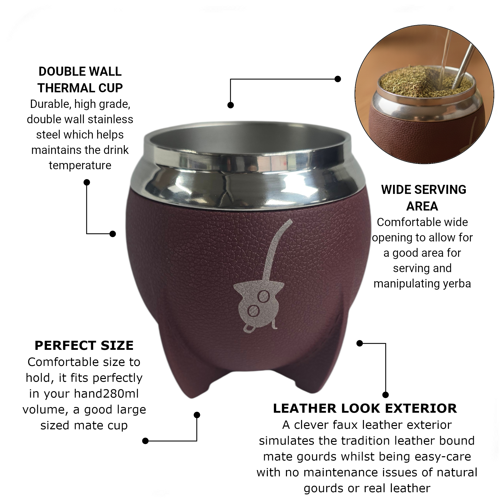 stainless steel mate gourd