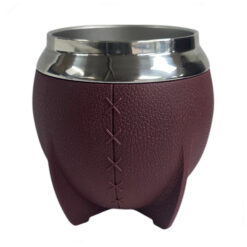 Stainless Steel Mate Gourd – Uruguayan Style Leather-Look