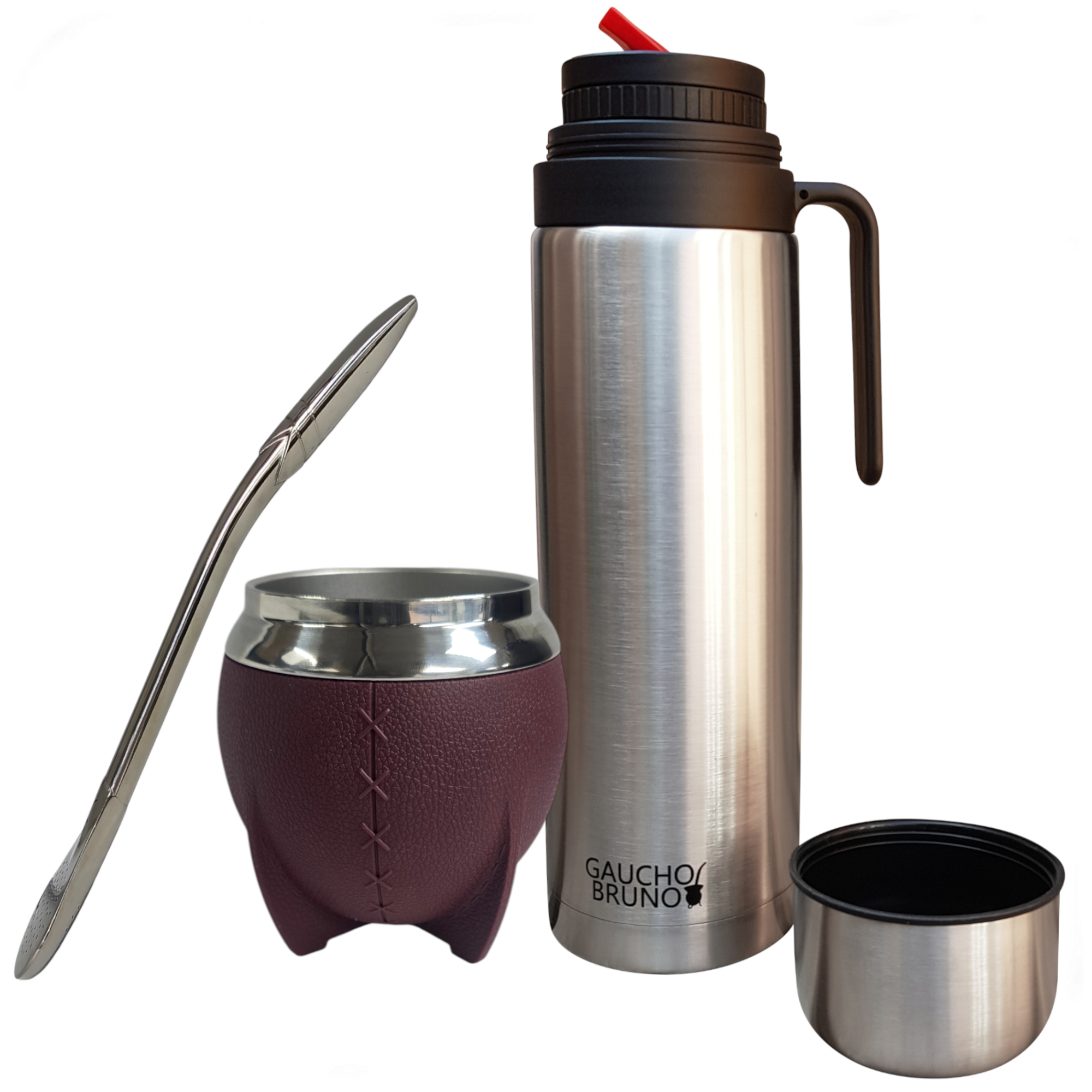 yerba mate set with flask