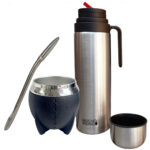 yerba mate set with flask