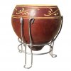 Large Natural Mate Gourd/Cuia with Stand
