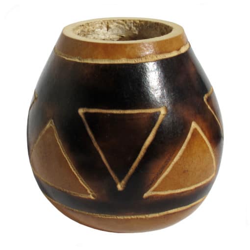 natural engraved gourd for yerba mate