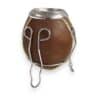 leather bound natural gourd for yerba mate
