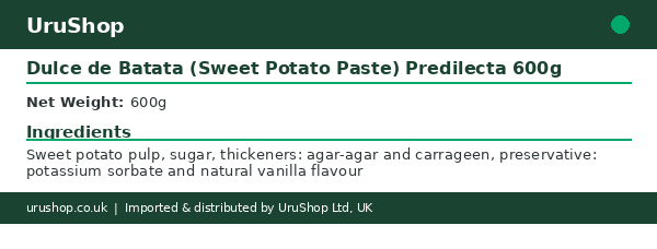 Dulce de Batata (Sweet Potato Paste) Predilecta 600g - Image 2
