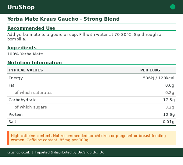 Yerba Mate Kraus Gaucho - Strong Blend - Image 2