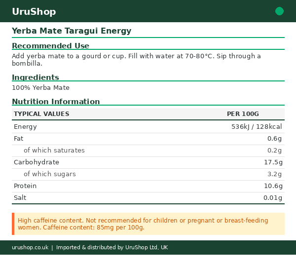 Yerba Mate Taragui Energy - Image 2