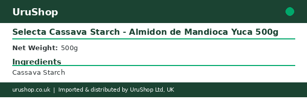Selecta Cassava Starch - Almidon de Mandioca Yuca 500g - Image 2