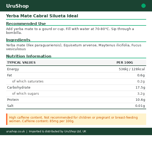Yerba Mate Cabral Silueta Ideal - Image 3