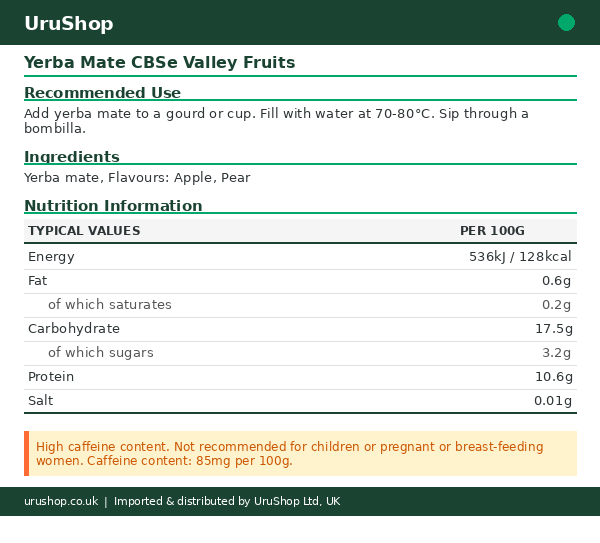 Yerba Mate CBSe Valley Fruits - Image 2