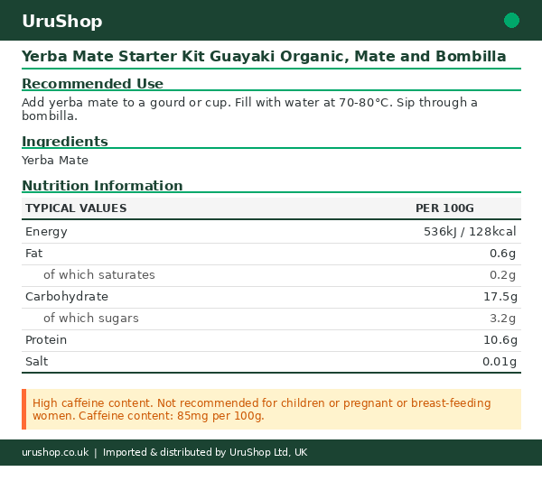 Yerba Mate Starter Kit Guayaki Organic, Mate and Bombilla - Image 6
