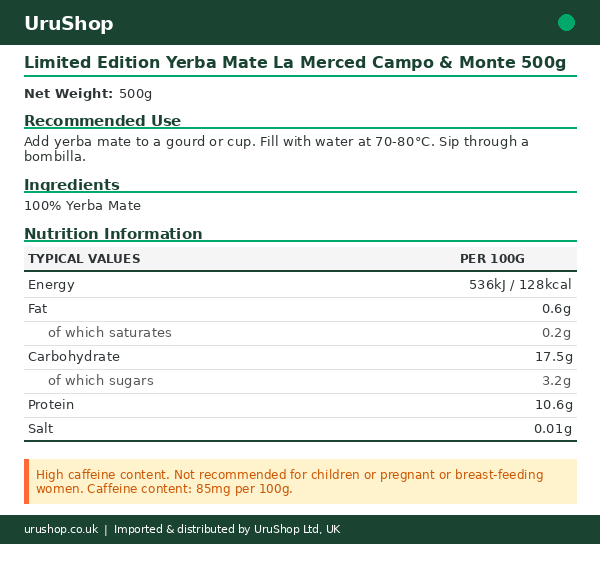 Limited Edition Yerba Mate La Merced Campo & Monte 500g - Image 2