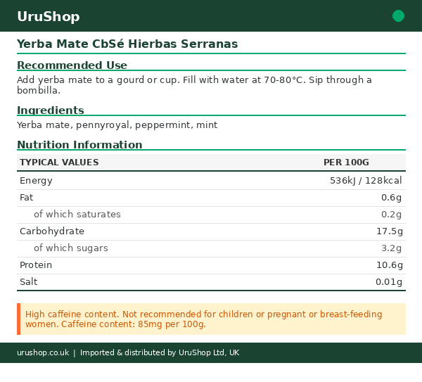 Yerba Mate CbSé Hierbas Serranas - Image 2