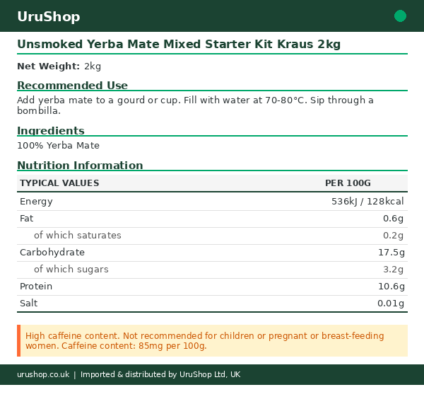 Unsmoked Yerba Mate Mixed Starter Kit Kraus 2kg - Image 13