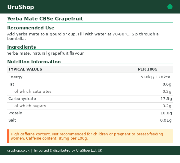 Yerba Mate CBSe Grapefruit - Image 2