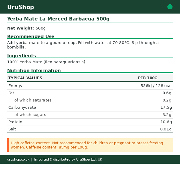 Yerba Mate La Merced Barbacua 500g - Image 2