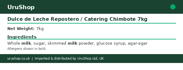 Dulce de Leche Repostero / Catering Chimbote 7kg
